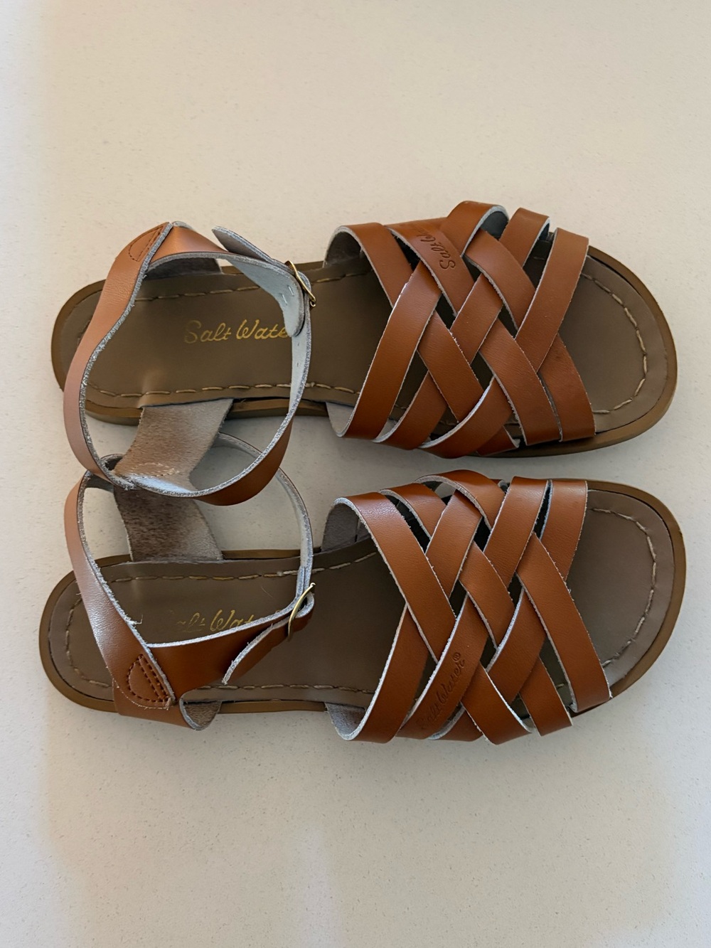 Saltwater Retro Sandals, Size 8, Great Used Condition